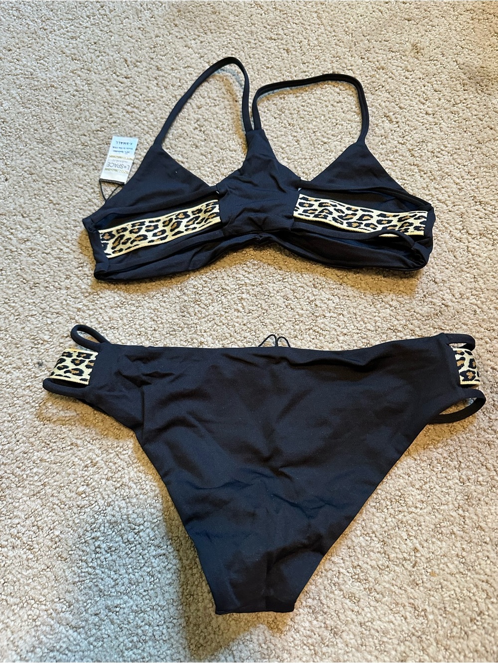 NWOT L*Space bikini set black leopard extra small - Picture 4 of 4